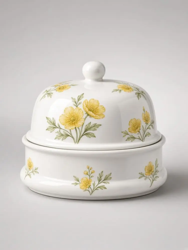 Buttercup Covered Butter Dish