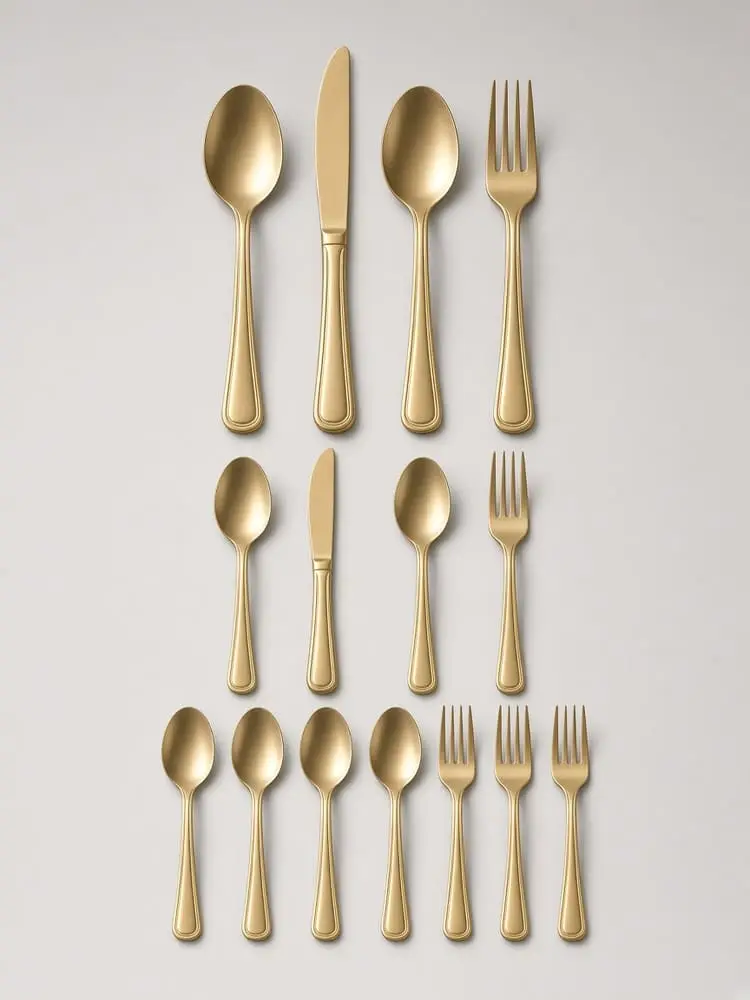 Loom Gold Accent Flatware Set