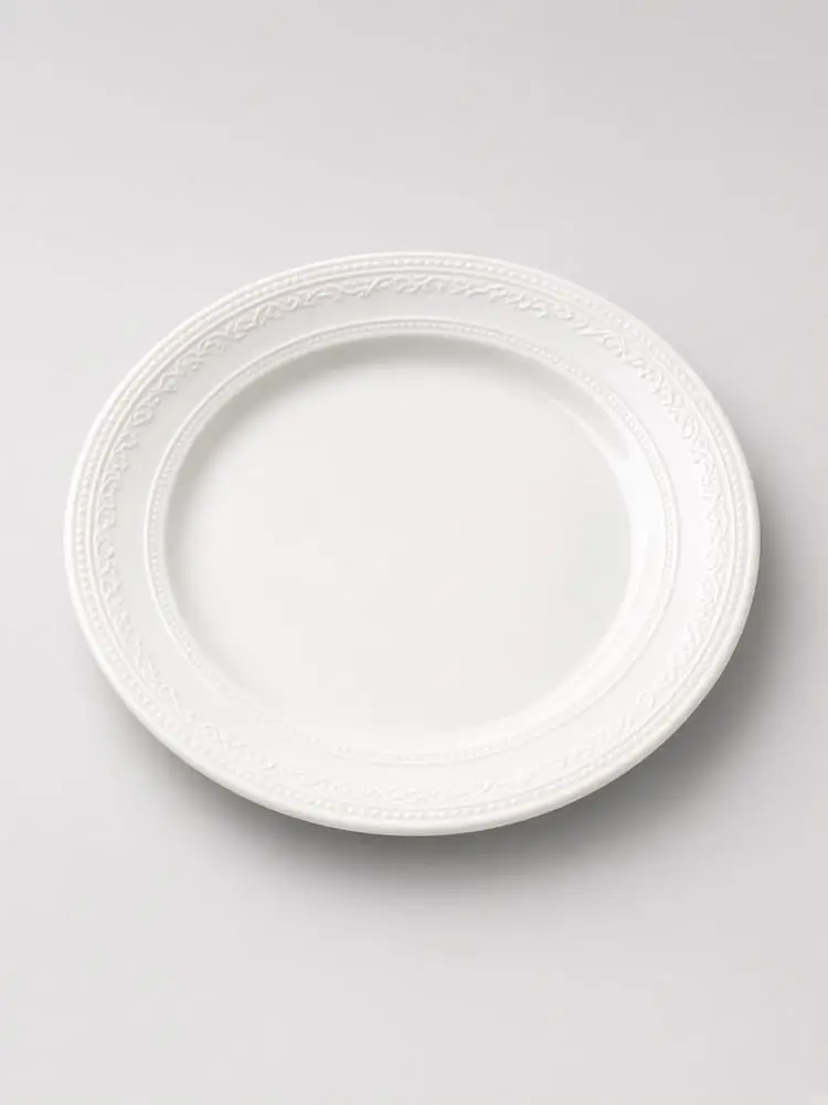 Quill Embossed Dinner Plate